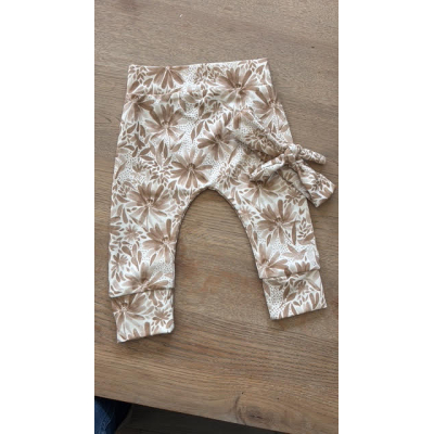 broek flower bruin