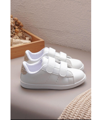 Sneakers wit met goud