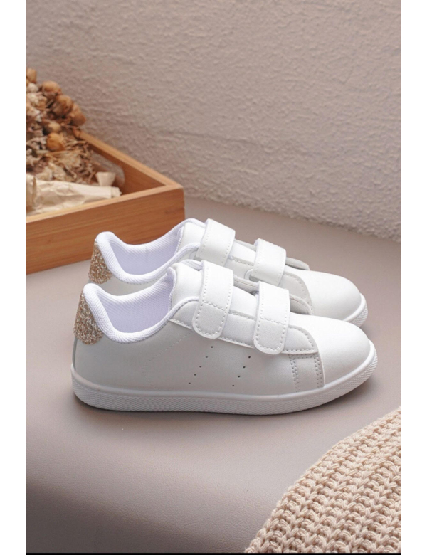 Sneakers wit met goud