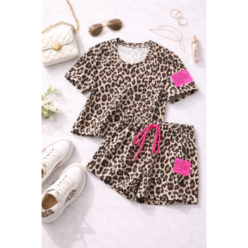 Trendy Meisjes Comfi Set Panterprint