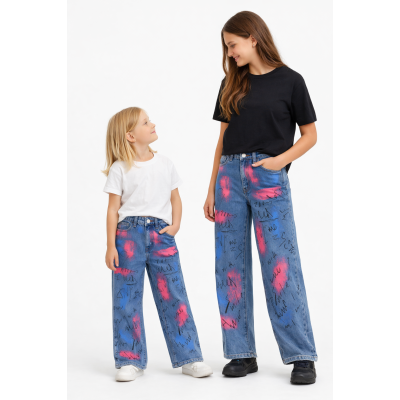 stoere jeans graffiti print 