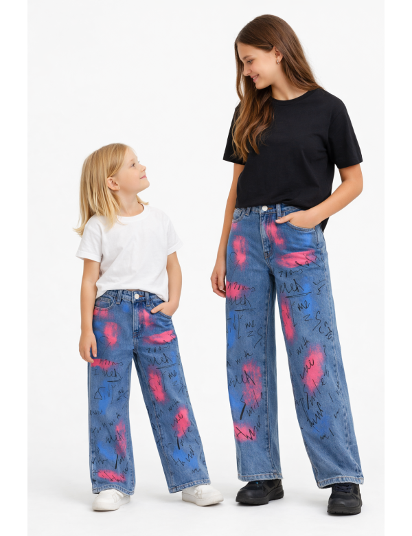 stoere jeans graffiti print 