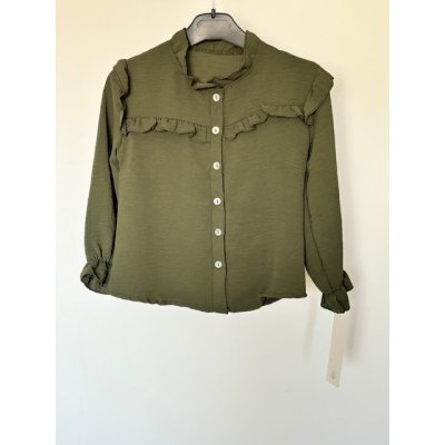 Blouse groen met ruffles