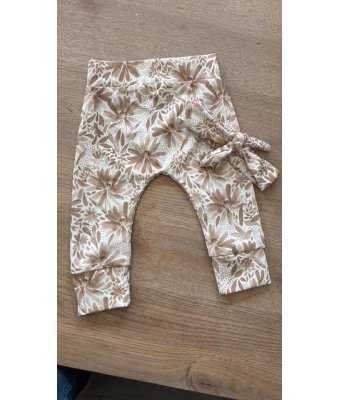 broek flower bruin