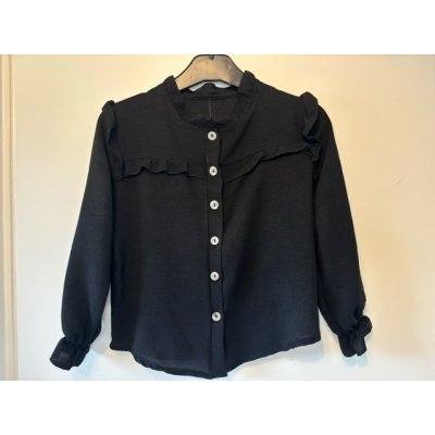 Blouse ruffles zwart