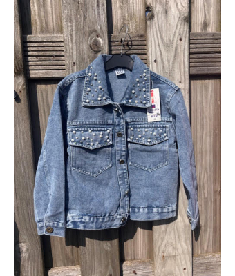 Spijker jack met parels